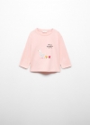 Mango Camiseta manga larga lentejuelas - Rosa
