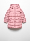 Mango Anorak largo acolchado - Rosa