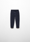 Mango Pantalón jogger algodón - Azul marino oscuro