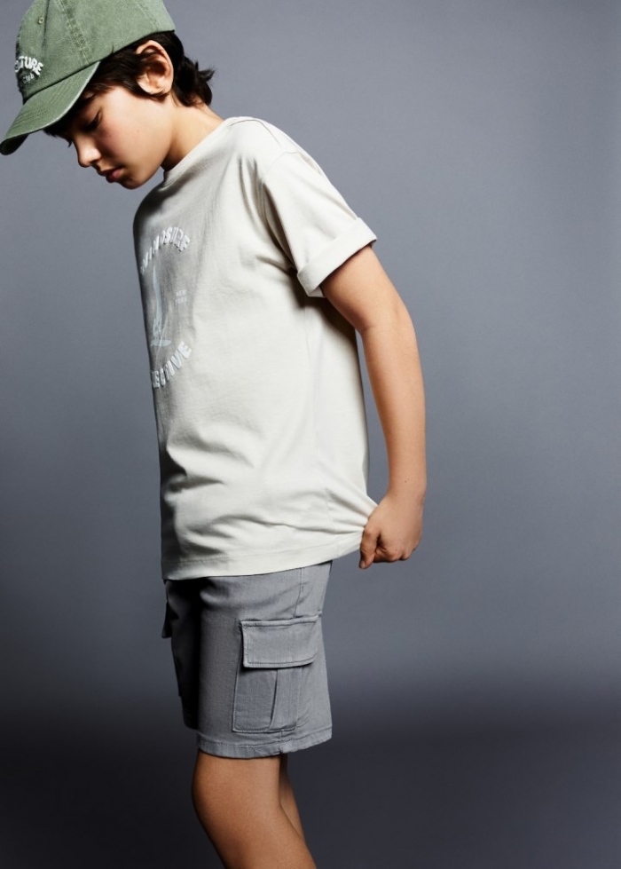 Mango Bermudas bolsillos cargo - Gris antracita