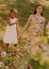 Mango Vestido volantes crochet - Crudo