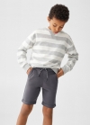 Mango Bermudas algodón - Gris antracita