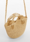 Mango Bolso paja - Arena