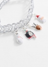 Mango Choker abalorios - Plata