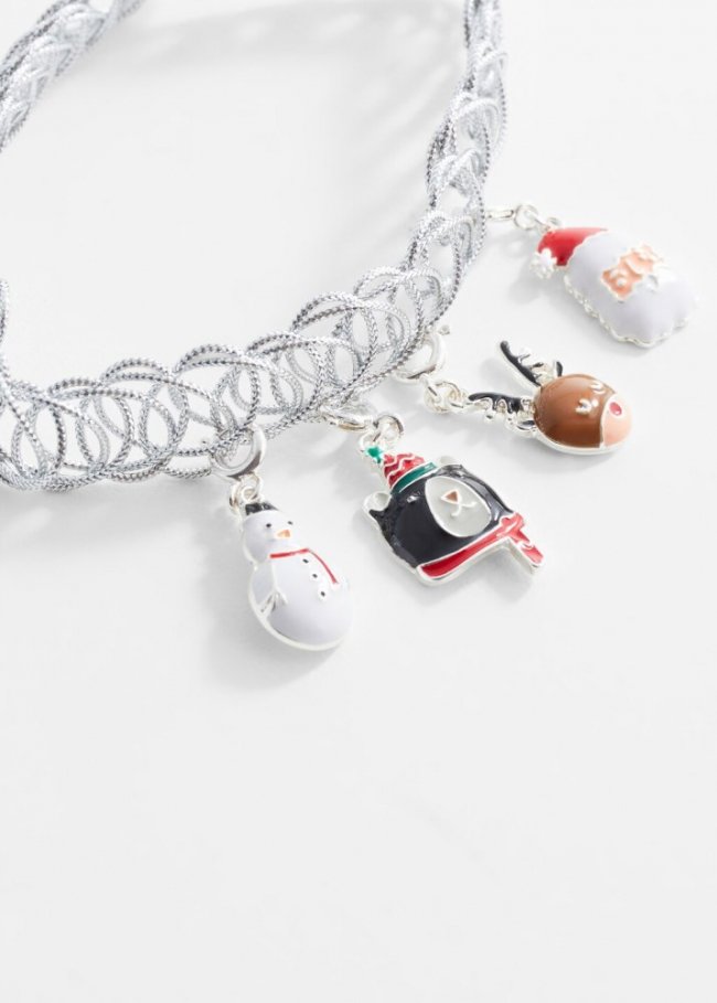 Mango Choker abalorios - Plata