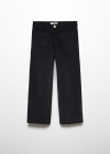 Mango Pantalón pana culotte - Negro