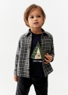 Mango Camiseta estampada algodón - Azul marino oscuro
