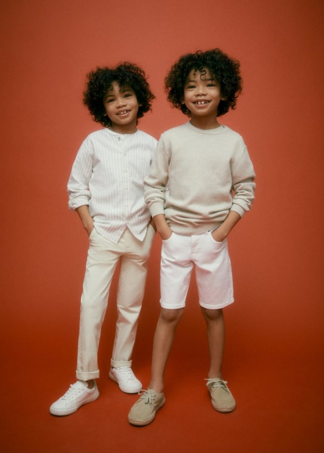 Mango Bermudas estilo chino - Blanco