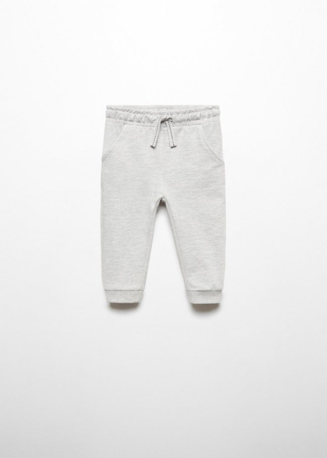 Mango Pantalón jogger algodón - Gris medio vigoré