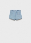 Mango Shorts algodón - Azul claro