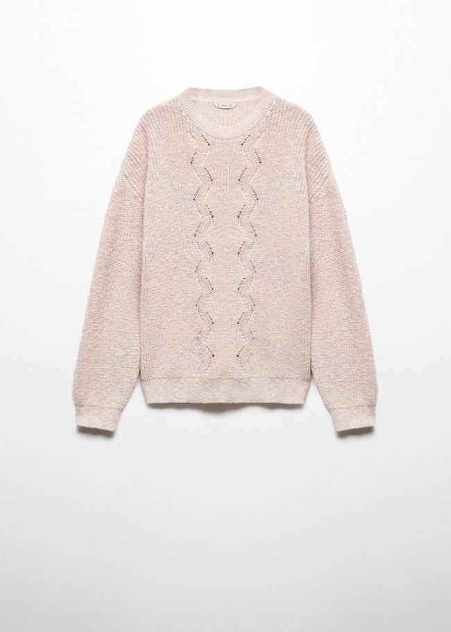 Mango Jersey detalles lurex - Rosa