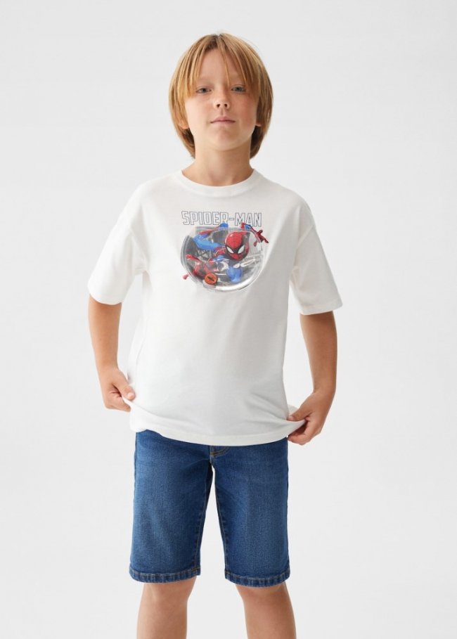 Mango Camiseta interactiva Avengers - Blanco roto