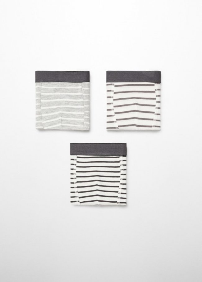 Mango Pack 3 bóxers estampados - Gris medio vigoré