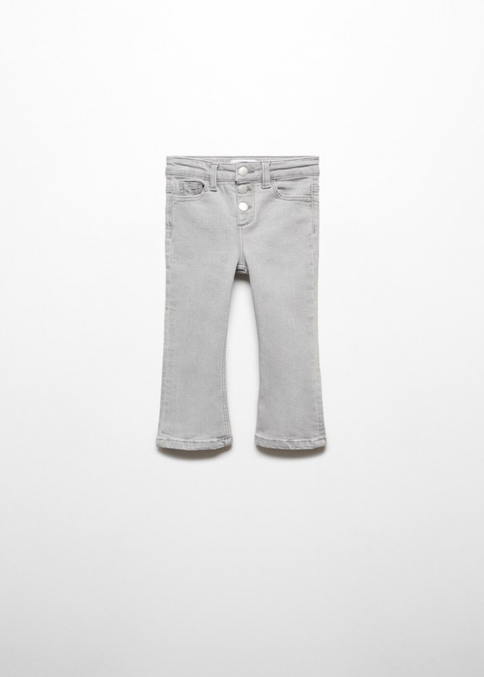 Mango Jeans flare botones - Gris