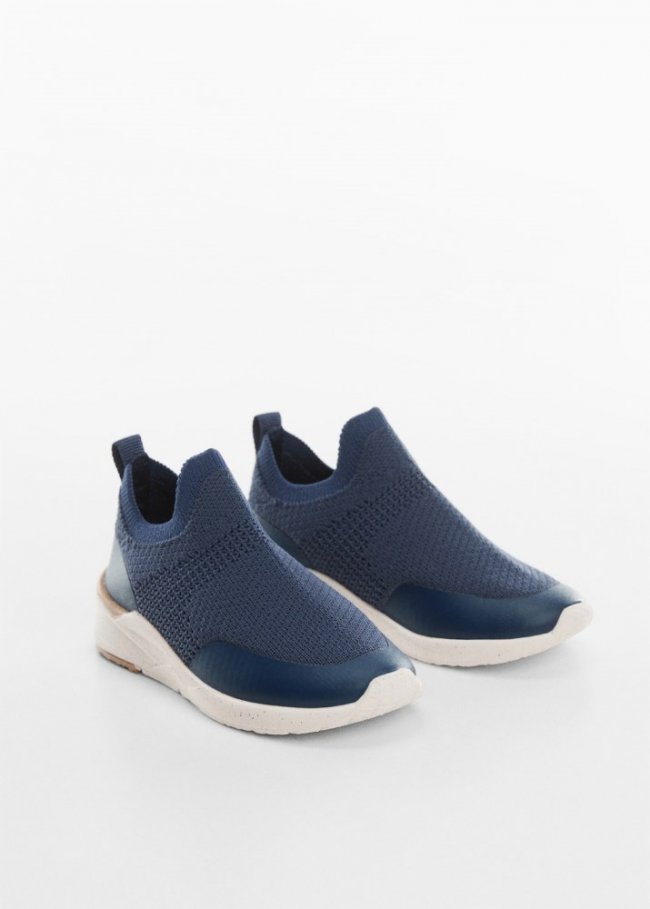 Mango Deportivas calcetín - Azul