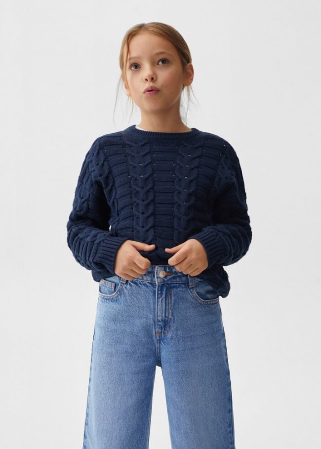 Mango Jeans wideleg - Azul medio