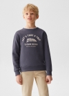 Mango Sudadera algodón mensaje - Gris antracita