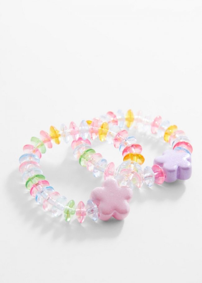 Mango Pack 2 pulseras abalorios - Rosa