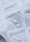 Mango Bufanda punto trenzado - Azul celeste