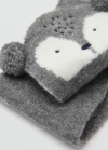 Mango Bufanda mapache - Gris
