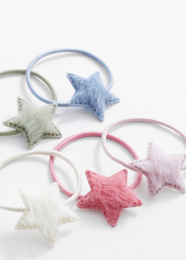 Mango Pack 5 gomas pelo - Rosa