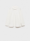 Mango Polo algodón manga larga - Blanco roto