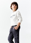 Mango Pantalón jogger algodón - Gris antracita