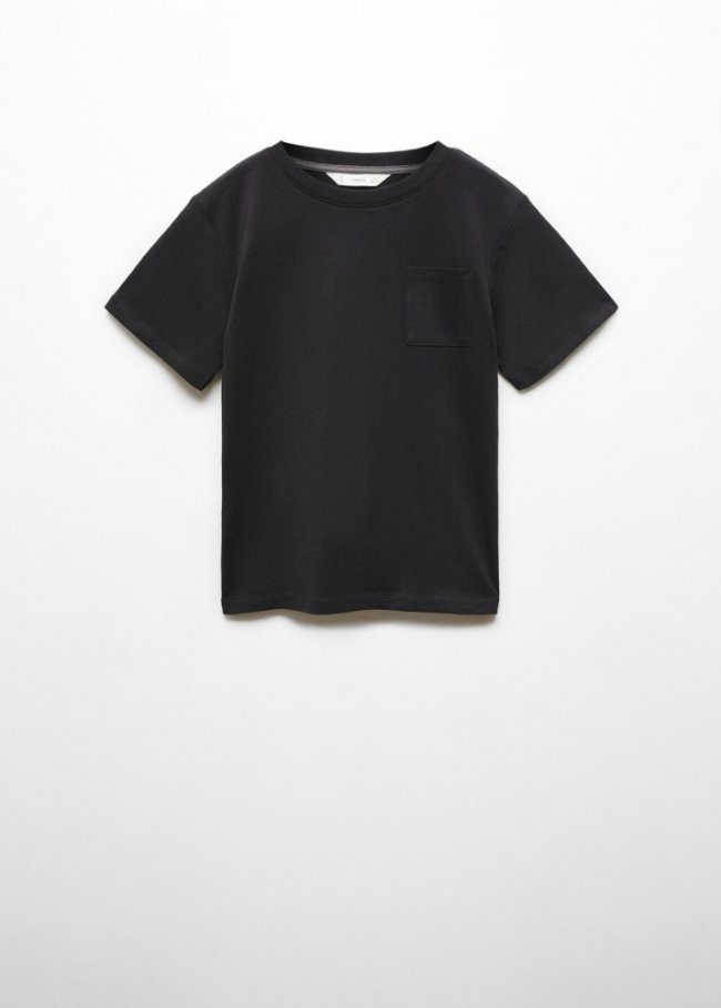 Mango Camiseta básica algodón - Negro
