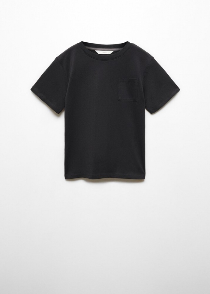 Mango Camiseta básica algodón - Negro