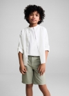 Mango Bermudas slim fit chino algodón - Oliva