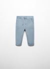 Mango Pantalón chino goma - Azul