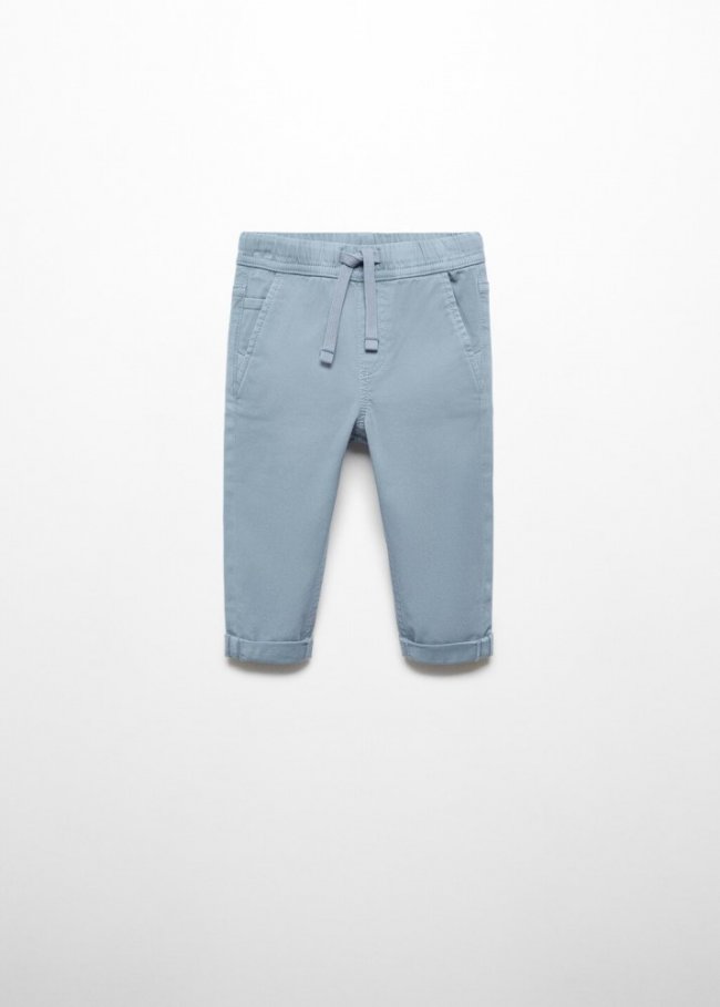 Mango Pantalón chino goma - Azul