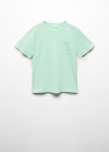 Mango Camiseta básica algodón - Verde pastel