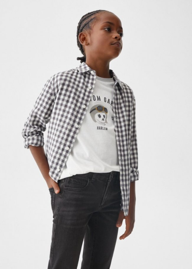 Mango Jeans slim fit - Denim negro