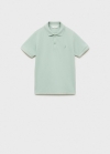 Mango Polo 100% algodón - Verde agua