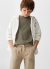 Mango Pantalón jogger algodón - Marrón medio