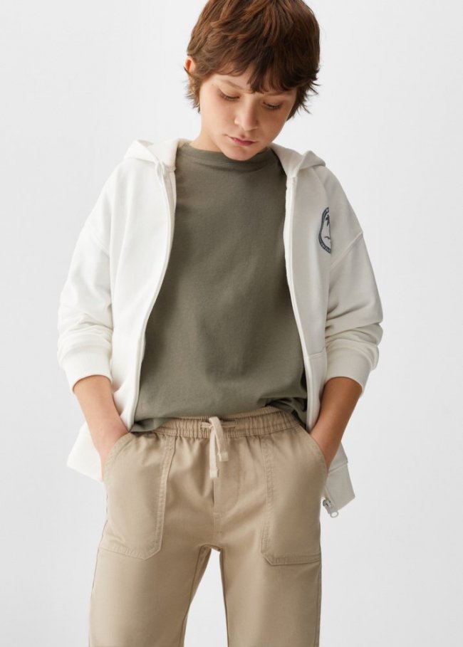 Mango Pantalón jogger algodón - Marrón medio