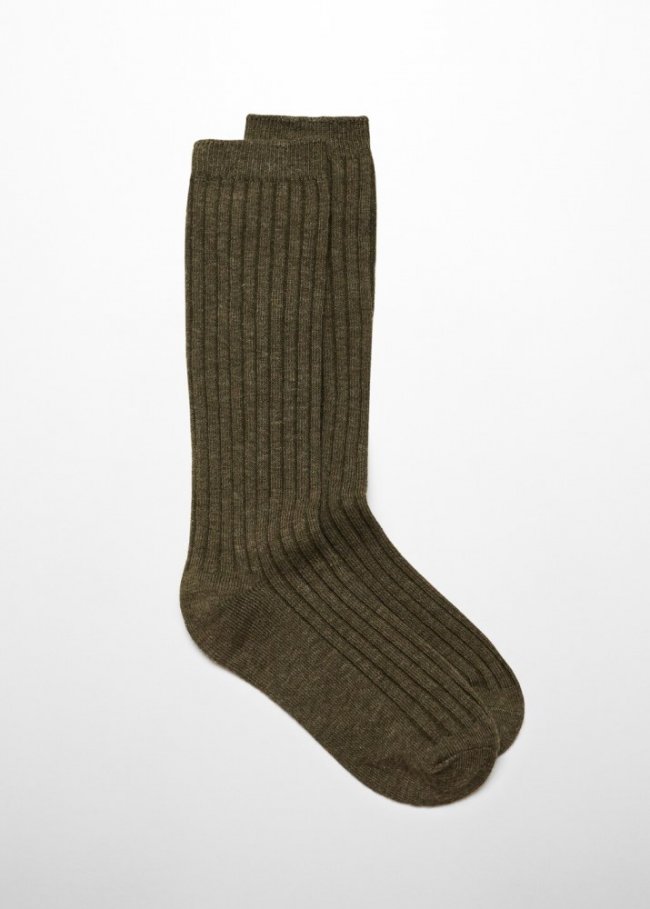Mango Calcetines punto - Khaki
