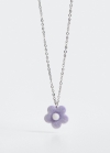 Mango Collar cadena flor - Plata