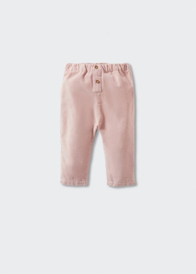 Mango Pantalón recto micropana - Rosa