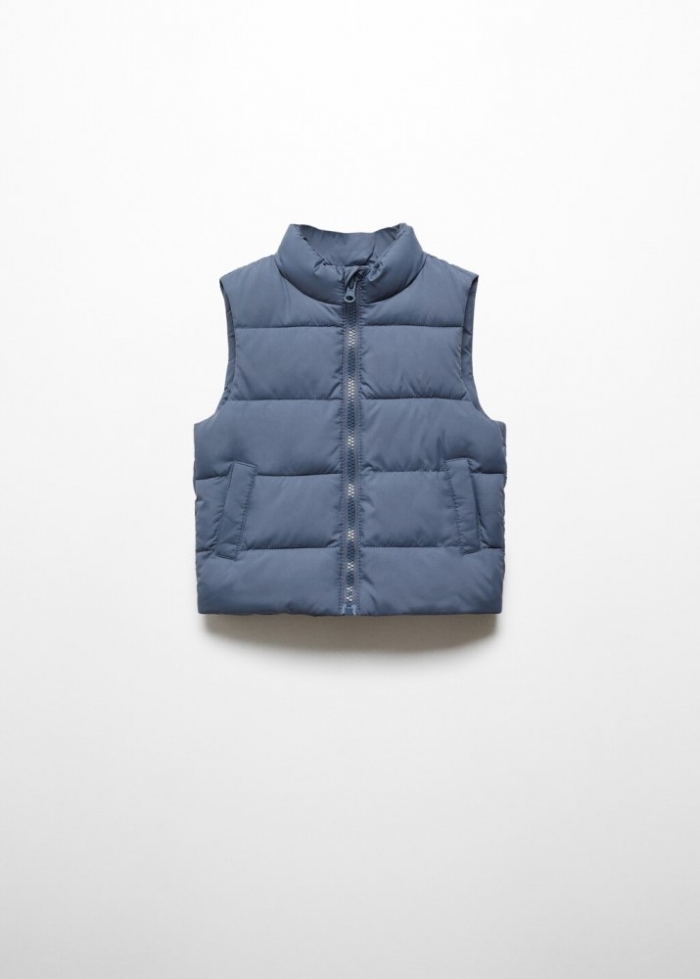 Mango Chaleco acolchado - Azul porcelana