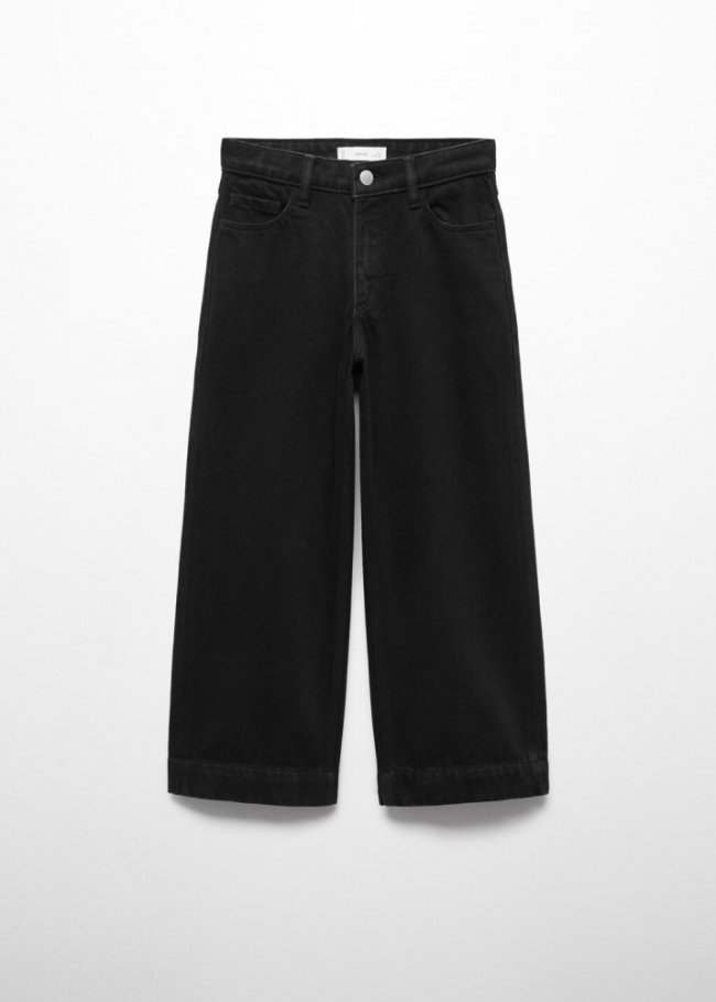 Mango Jeans culotte - Denim negro