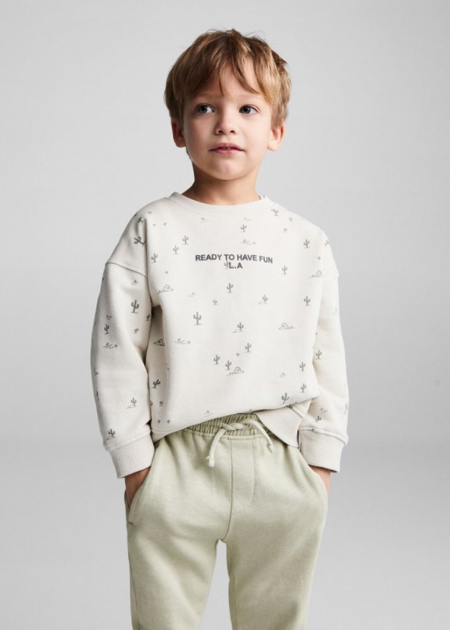 Mango Pantalón jogger algodón - Verde