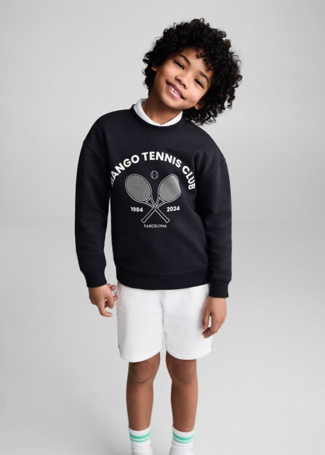 Mango Sudadera mensaje estampado - Azul marino oscuro