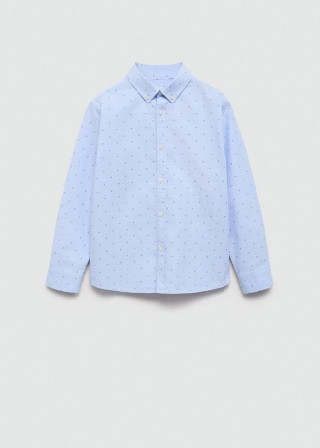 Mango Camisa Oxford algodón - Azul celeste