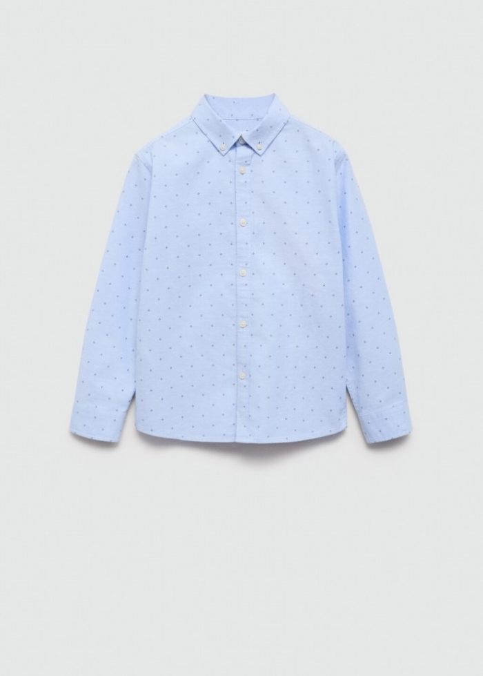 Mango Camisa Oxford algodón - Azul celeste