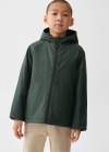 Mango Anorak acolchado capucha - Verde oscuro