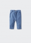 Mango Pantalón recto micropana - Azul