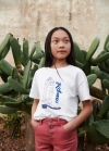 Mango Camiseta estampada algodón - Blanco roto