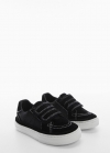 Mango Deportivas piel velcro - Negro